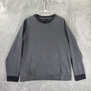 Prana Sweatshirt men's XXL Crew Neck Front Pocket Performance Pullover 2XL Gray